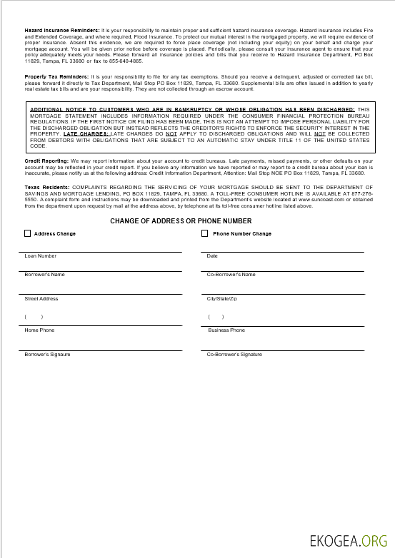 Relevé hypothécaire de la banque Suncoast aux États , Unis aux formats Word et PDF 3